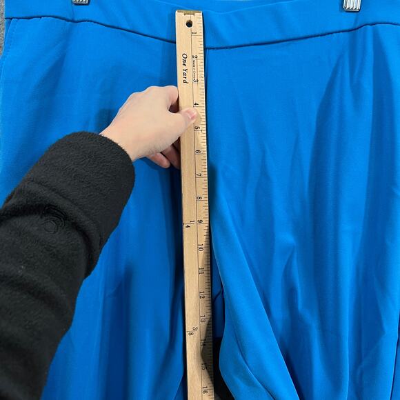 Susan Graver Petite LK Fusion Pull-On Crop Pant Cabana Blue, Petite Large - Picture 6 of 7